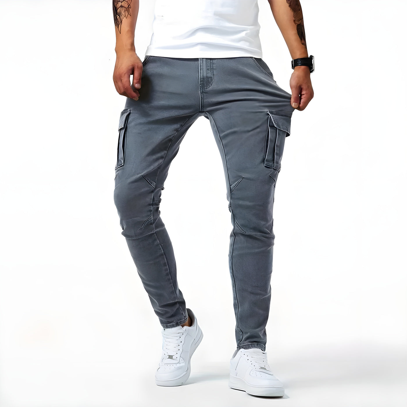 Samuel™ | Stretch Denim Cargo Trousers