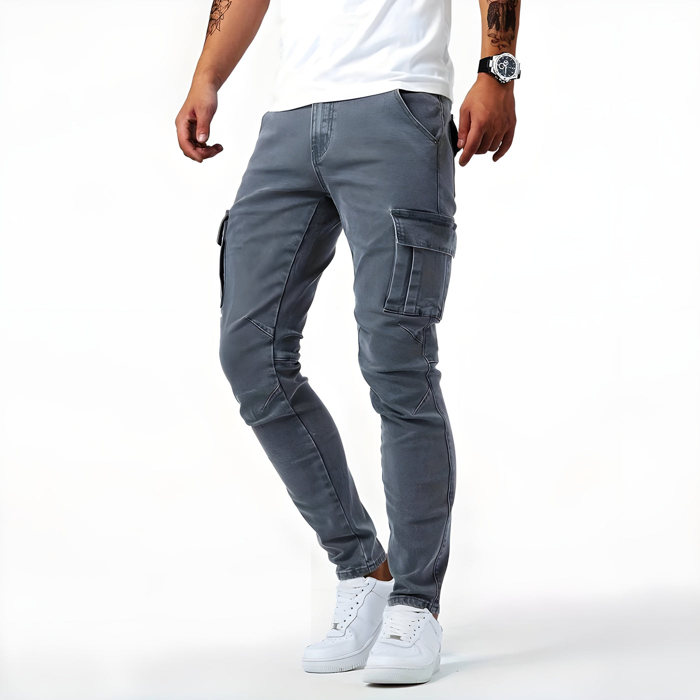 Samuel™ | Stretch Denim Cargo Trousers