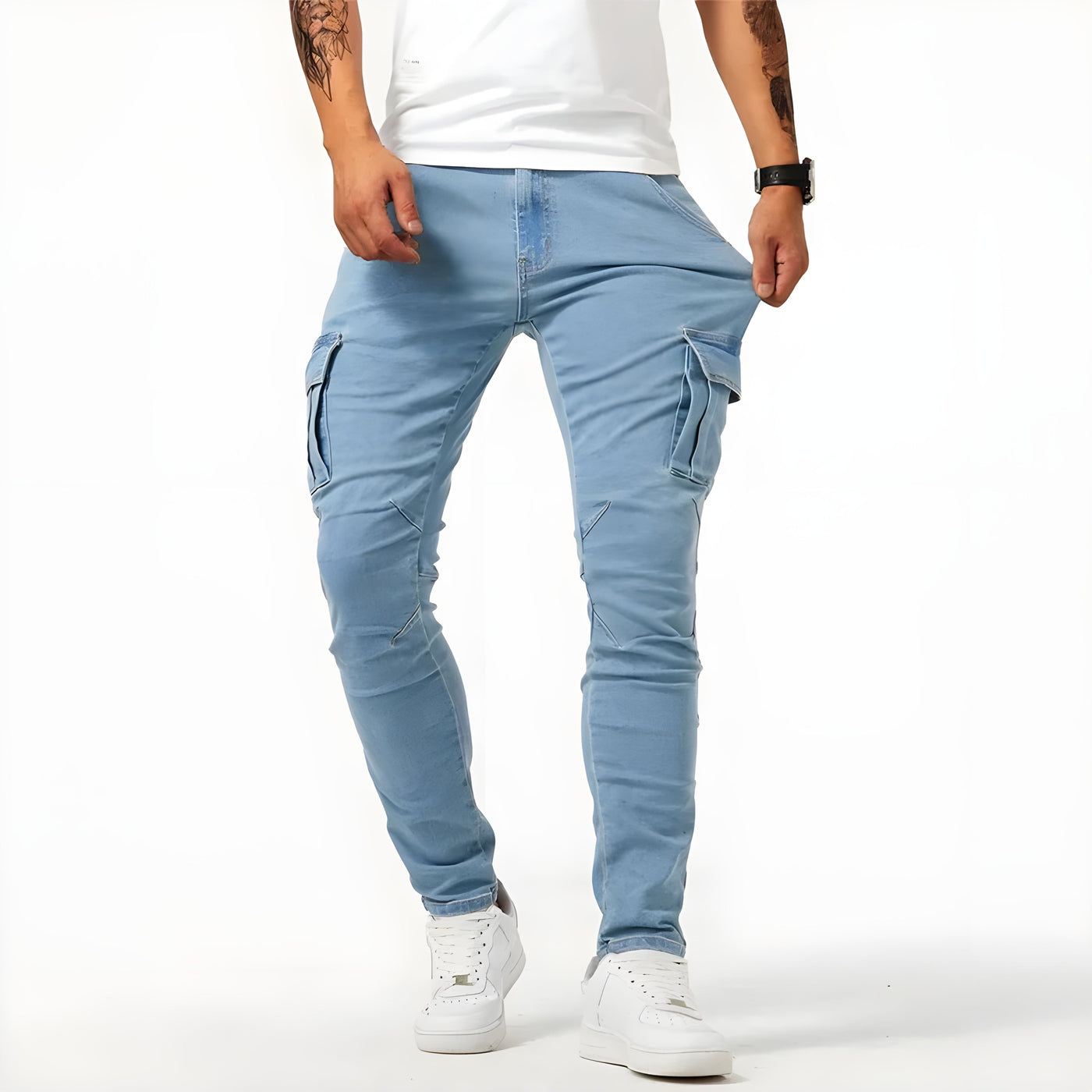 Samuel™ | Stretch Denim Cargo Trousers