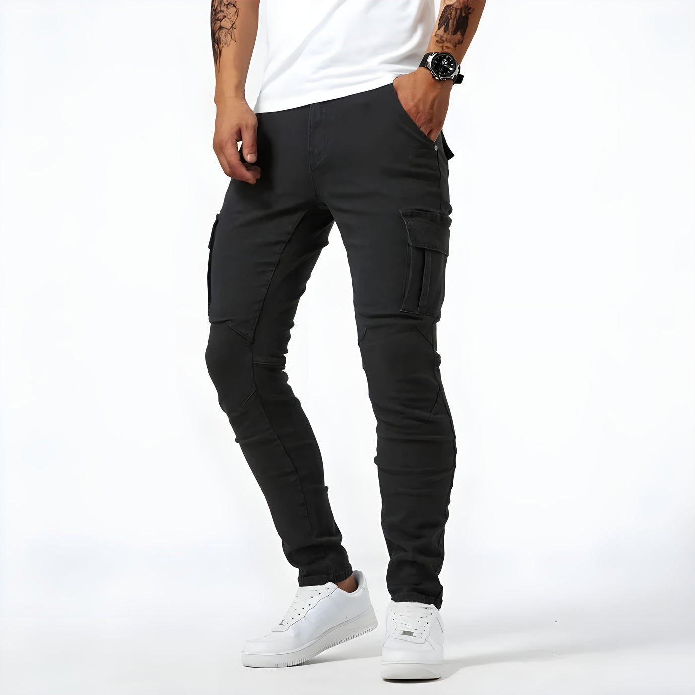 Samuel™ | Stretch Denim Cargo Trousers